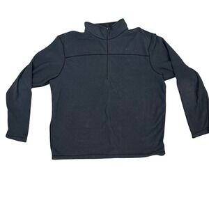 Koppen Men's Deep Green Quarter Zip Fleece Pullover Long Sleeve Shirt XXL‎
